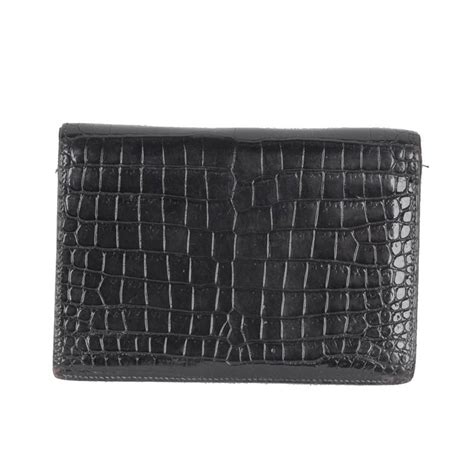 hermes classic wallet|Hermes crocodile wallet.